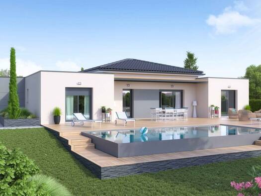 Terrain avec maison neuve à vendre 352 000 € 6 pièces 4 chambres 120 m² 790 m² de terrain Vieux Pont du Chateau Pont-du-Château 63430