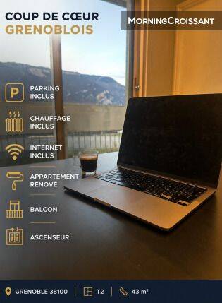 Appartement 2 pièces 43 m² · à Grenoble · 43 m² · 850 €/mois
