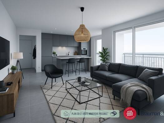 Appartement à vendre - neuf 323 900 € 4 pièces 85 m² 3ème étage Nord-Centre Cesson 77240