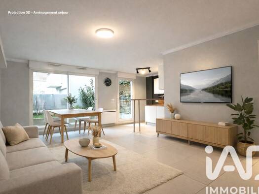 Appartement à vendre 239 000 € 3 pièces 2 chambres 60 m² RDC Est Vaires-sur-Marne 77360