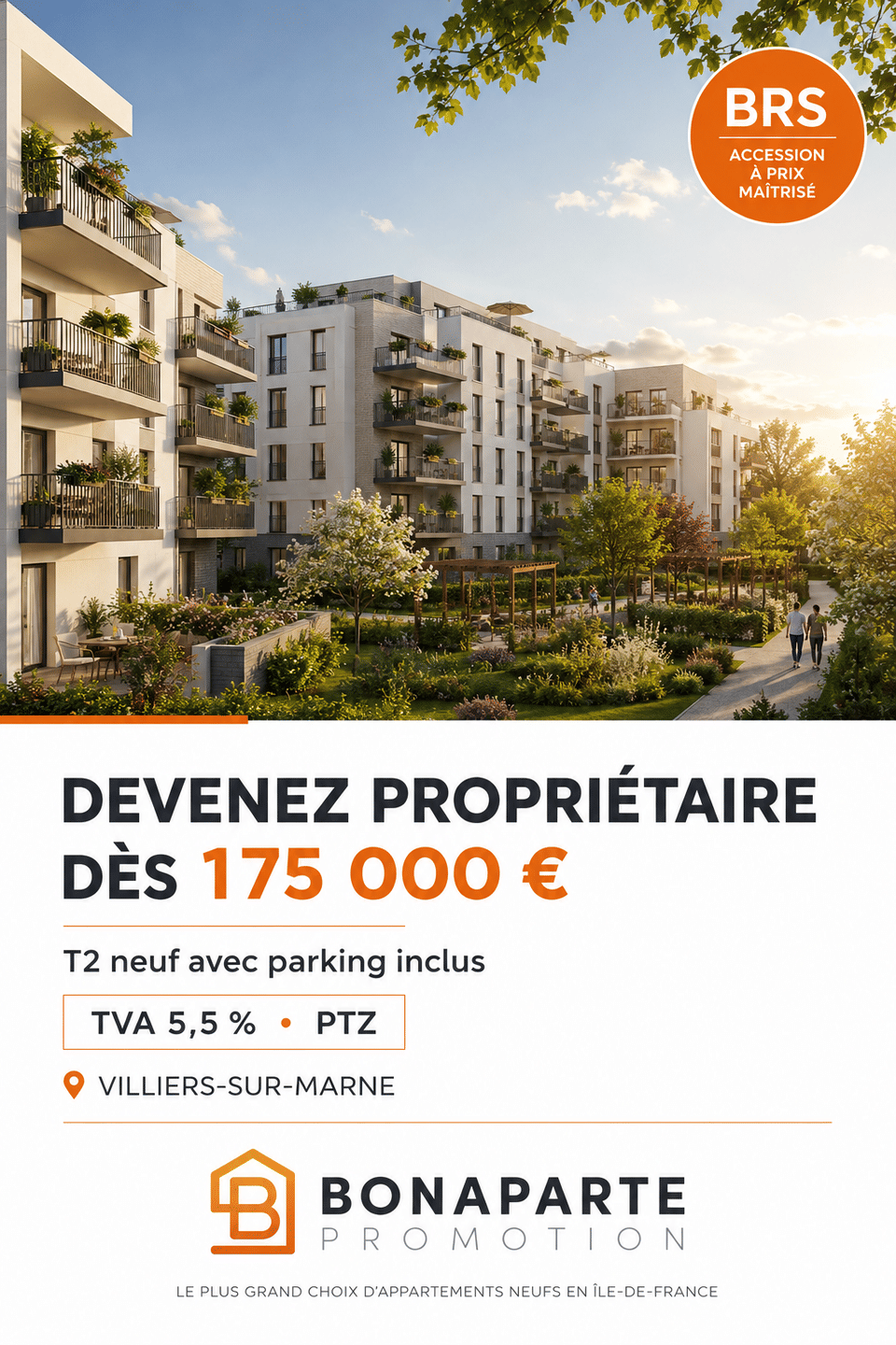 Appartement 2 pièces 46 m² · à Villiers-sur-Marne · 46 m² · 175 000 €