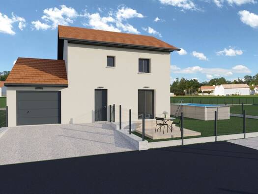 Terrain avec maison neuve à vendre 219 800 € 4 pièces 3 chambres 91,9 m² 305 m² de terrain Cressin-Rochefort 01350