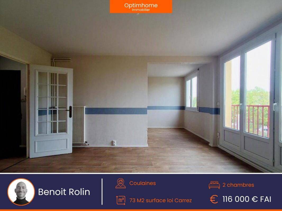 Appartement 4 pièces 73 m² · à Coulaines · 73 m² · 116 000 €