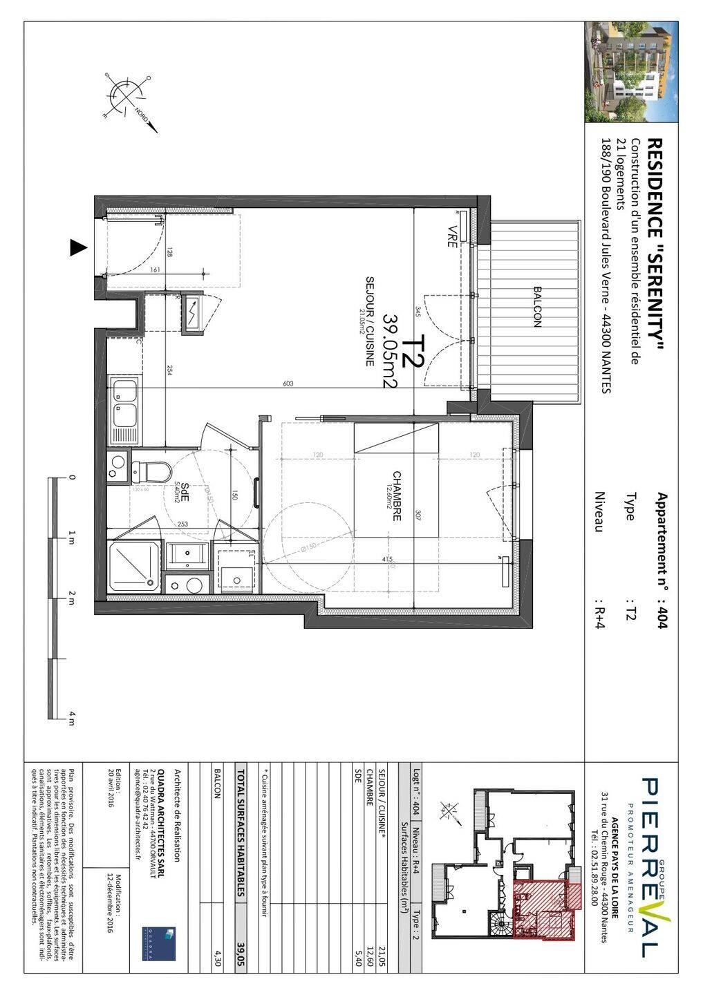 Appartement 2 pièces 39 m² · à Nantes · 39 m² · 595 €