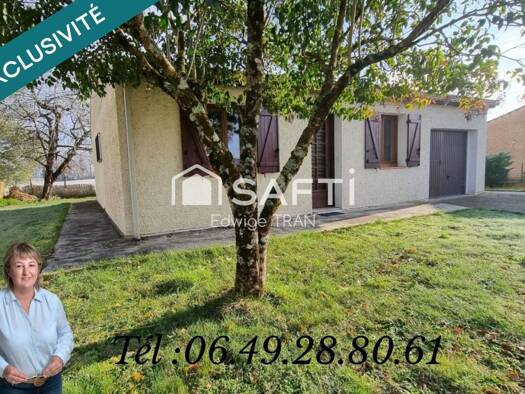 Maison de plain-pied à vendre 147 600 € 5 pièces 2 chambres 80 m² 500 m² de terrain Montayral 47500