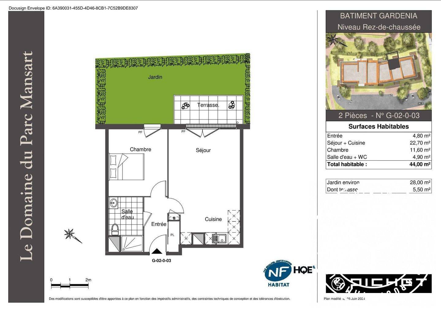 Appartement 2 pièces 44 m² · à Plaisir · 44 m² · 890 €/mois