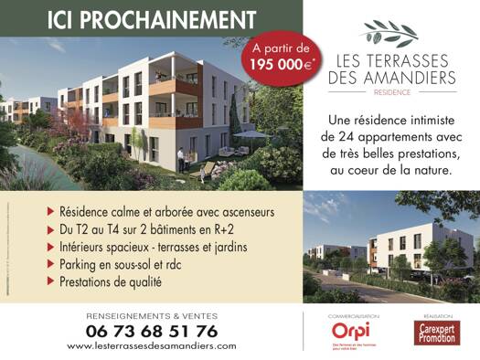 Appartement à vendre - neuf 265 000 € 2 pièces 2 chambres 68,5 m² dès le 31/12/2027 Temps Perdu-La Trinque Manosque 04100
