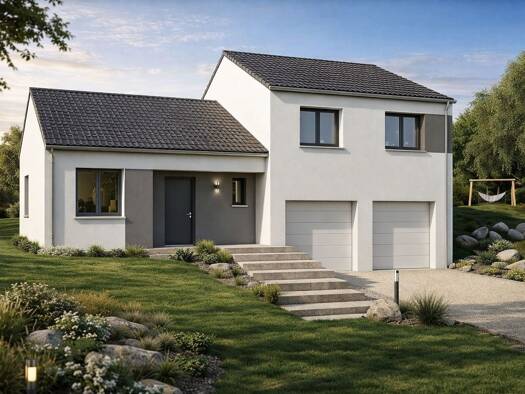 Terrain avec maison neuve à vendre 220 100 € 4 pièces 3 chambres 100 m² 1 105 m² de terrain Baudonvilliers 55170