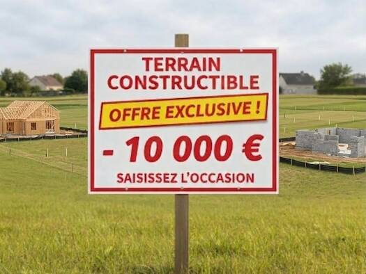Terrain constructible viabilisé à vendre 122 000 € 400 m² de terrain Saint-Thibéry 34630