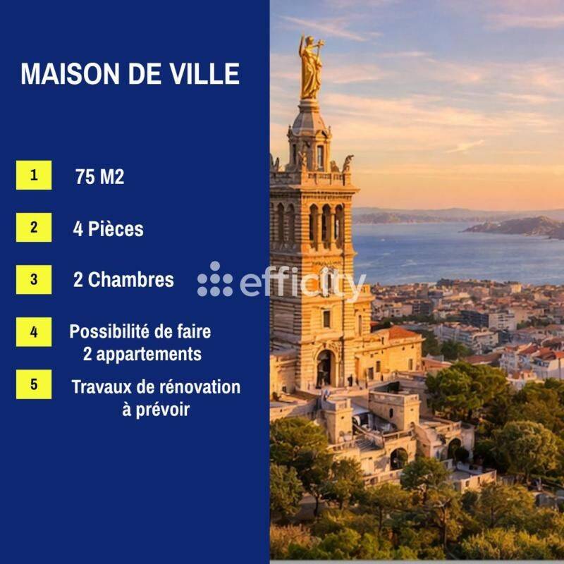 Maison 4 pièces 75 m² · à Marseille 3ème Arrondissement · 75 m² · 183 000 €