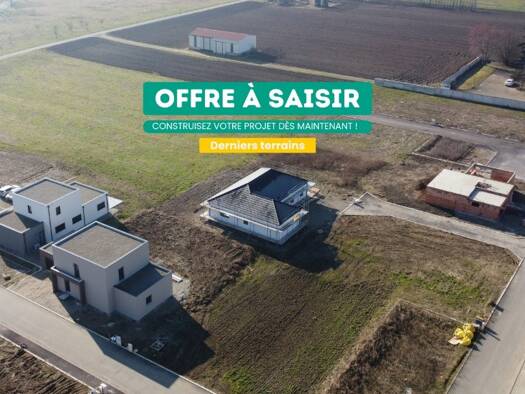 Terrain constructible à vendre 94 350 € 555 m² de terrain Dessenheim 68600