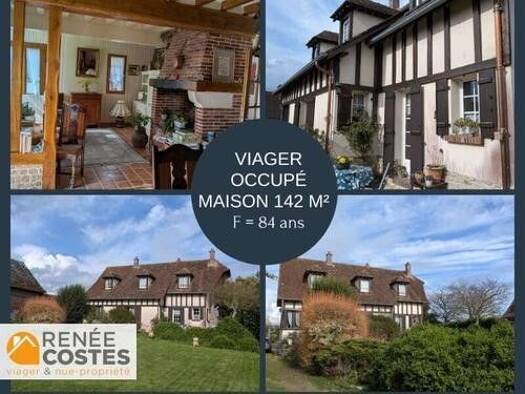 Maison en viager occupé Bouquet 39 553 € 4 pièces 3 chambres 142 m² 1 000 m² de terrain Sud Gournay-en-Bray 76220