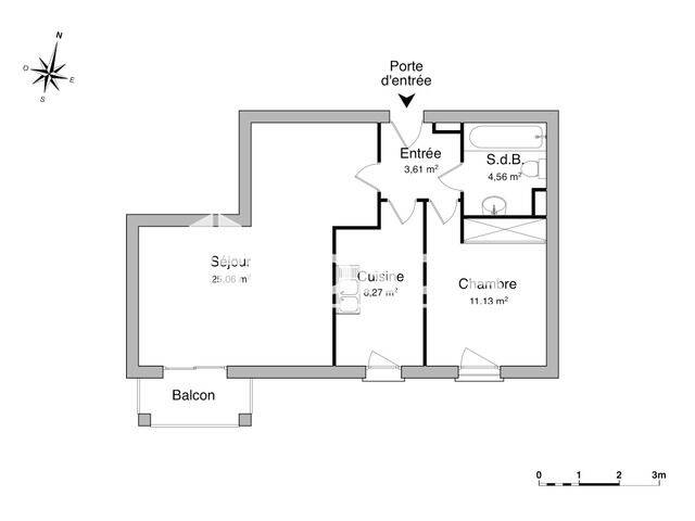 Appartement 2 pièces 53 m² · à Villefontaine · 52,6 m² · 625 €