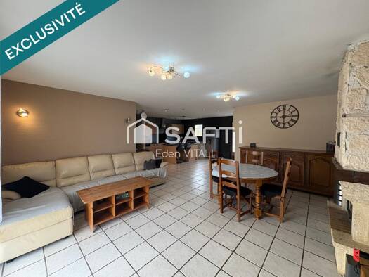 Maison de plain-pied à vendre 289 000 € 4 pièces 3 chambres 120 m² 2 760 m² de terrain Fléville-Lixières 54150