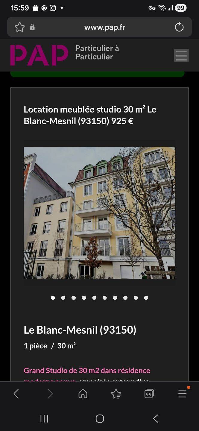 Appartement 1 pièce 30 m² · à Le Blanc-Mesnil · 30 m² · 925 €