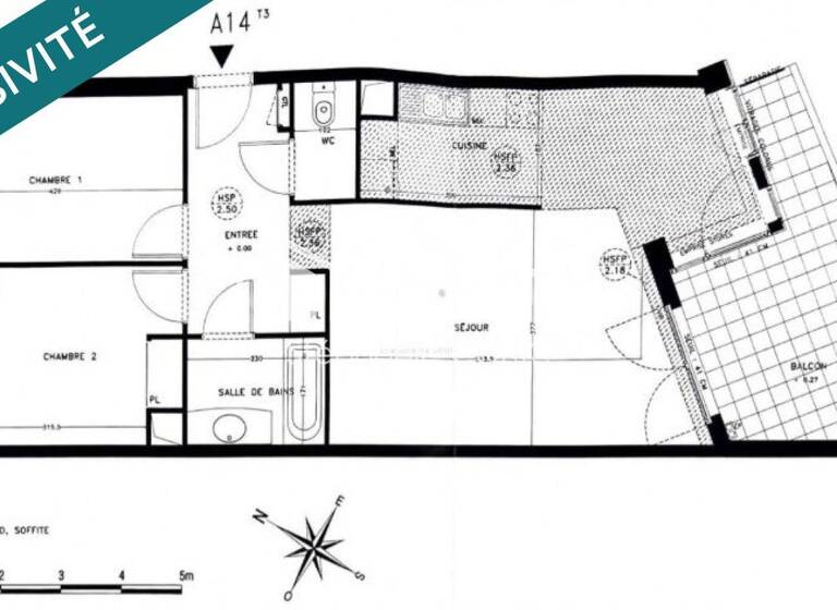 Appartement à vendre 675 000 € 3 pièces 2 chambres 74 m² Étage 1/9 Billancourt–Rives de Seine Boulogne-Billancourt 92100