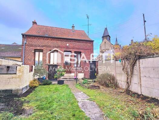 Maison à vendre 85 000 € 3 pièces 2 chambres 85 m² 167 m² de terrain Nord Ham 80400