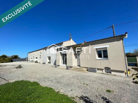 Maison à vendre 260 000 € 4 pièces 3 chambres 159 m² 1 988 m² de terrain Asnières-la-Giraud 17400