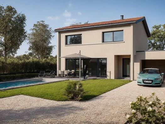 Terrain avec maison neuve à vendre 298 900 € 5 pièces 4 chambres 105 m² 420 m² de terrain Brussieu 69690