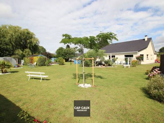 Maison de plain-pied à vendre 399 000 € 9 pièces 4 chambres 158 m² 1 689 m² de terrain Ouville-la-Rivière 76860