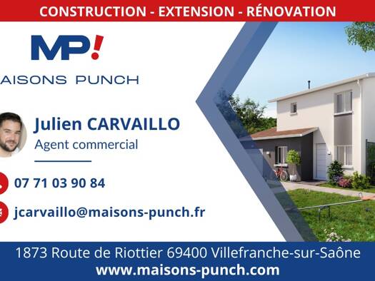 Terrain avec maison neuve à vendre 278 500 € 4 pièces 3 chambres 94 m² 370 m² de terrain Ars-sur-Formans 01480