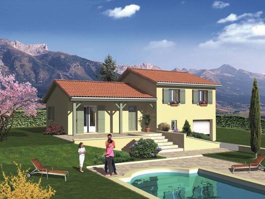 Terrain avec maison neuve à vendre 369 000 € 5 pièces 3 chambres 90 m² 955 m² de terrain Saint-Martin-en-Haut 69850