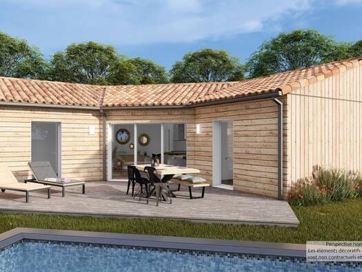 Terrain avec maison neuve à vendre 279 520 € 5 pièces 3 chambres 103 m² 372 m² de terrain Sud Surgères 17700