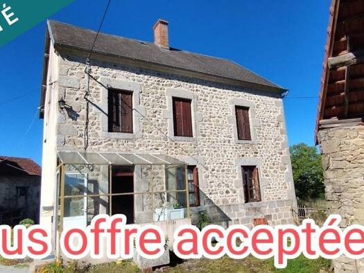 Maison à vendre 75 000 € 5 pièces 3 chambres 97 m² 10 580 m² de terrain Charron 23700