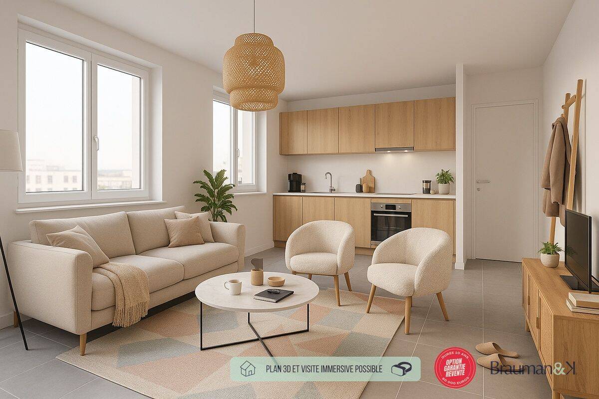 Appartement 2 pièces 43 m² · à Aubervilliers · 43 m² · 219 000 €