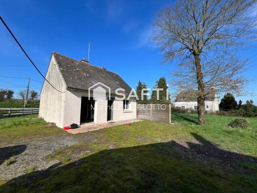 Maison de plain-pied à vendre 74 600 € 2 pièces 1 chambre 56 m² 1 178 m² de terrain Mauron 56430