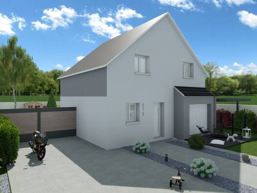 Terrain avec maison neuve à vendre 289 000 € 1 pièce 3 chambres 105 m² 386 m² de terrain Niffer 68680