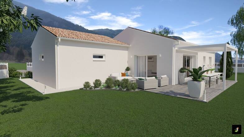 Maison de plain-pied à vendre 281 930 € 3 pièces 2 chambres 90 m² 1 500 m² de terrain Mirabel 07170