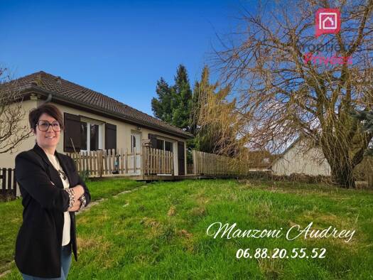 Maison de plain-pied à vendre 170 000 € 3 pièces 2 chambres 73 m² 3 244 m² de terrain Maraye-en-Othe 10160