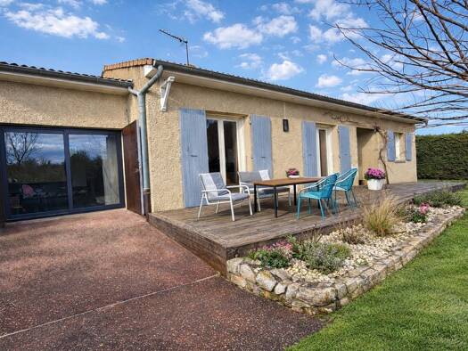 Maison de plain-pied à vendre 365 000 € 4 pièces 3 chambres 114 m² 1 200 m² de terrain Saint-Georges-les-Bains 07800