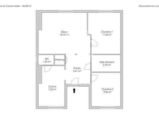 Appartement à vendre 760 000 € 3 pièces 2 chambres 56,6 m² Étage 4/5 Muette Paris 16ème arrondissement 75016