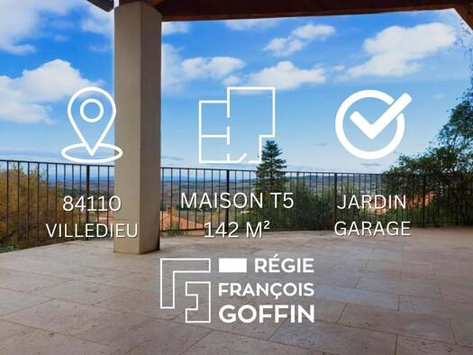 Maison à louer 1 500 € 5 pièces 4 chambres 148 m² 1 600 m² de terrain Villedieu 84110