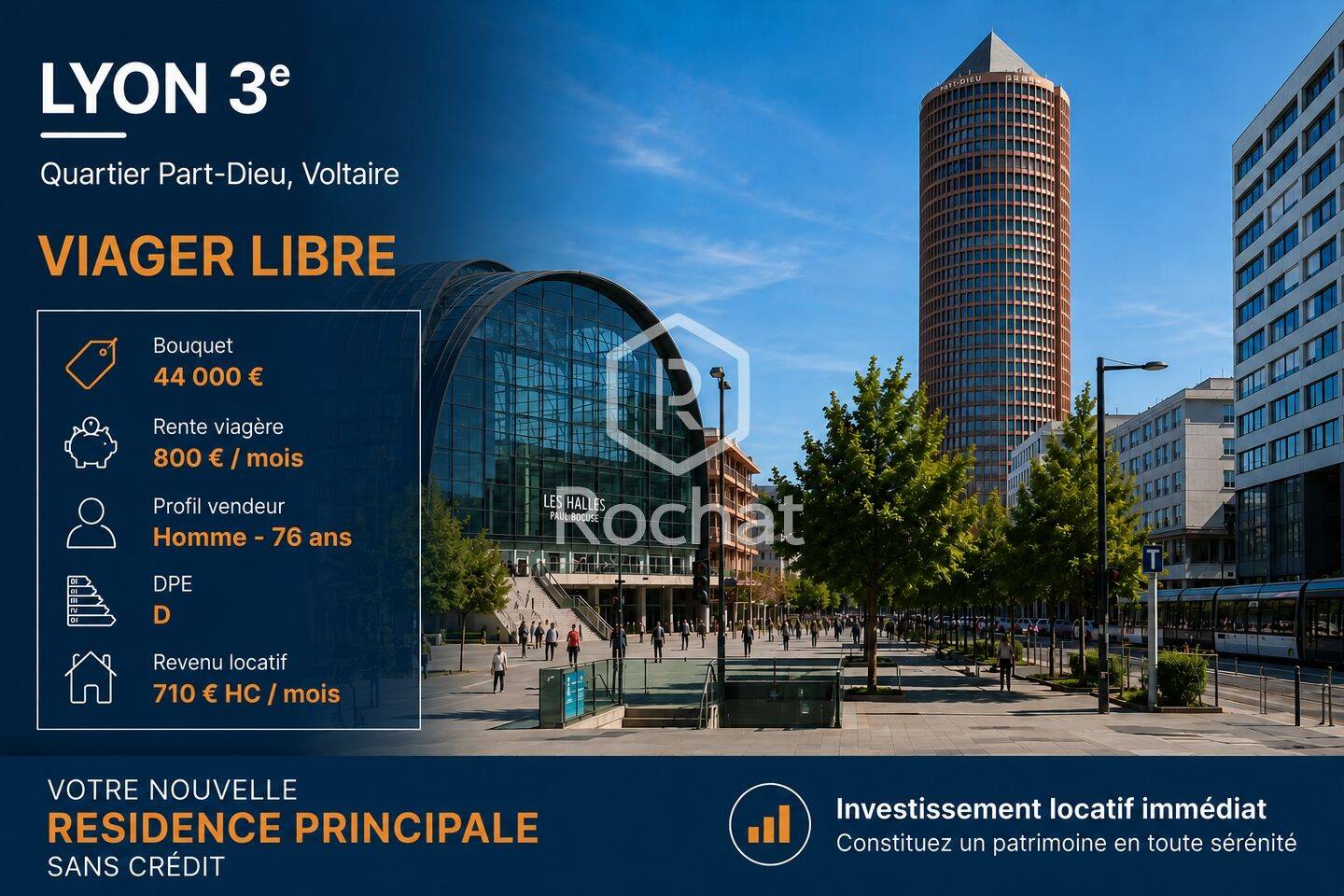 Appartement 2 pièces 42 m² · à Lyon 3ème Arrondissement · 42 m² · 44 000 €