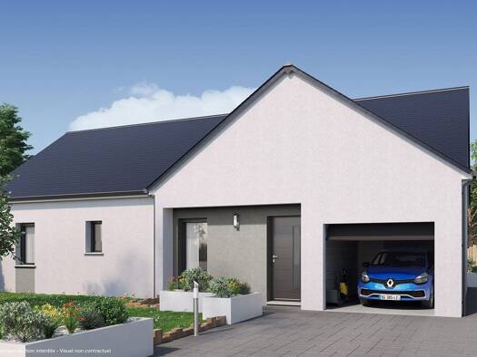 Terrain avec maison neuve à vendre 163 210 € 4 pièces 3 chambres 89 m² 729 m² de terrain Noyant-de-Touraine 37800