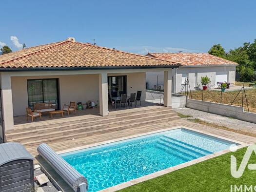 Maison de plain-pied à vendre 349 000 € 4 pièces 3 chambres 133 m² 1 400 m² de terrain Saint-Étienne-de-Fontbellon 07200