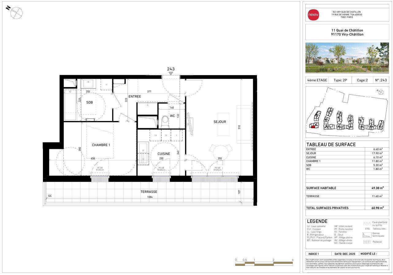 Appartement 2 pièces 49 m² · à Viry-Châtillon · 49 m² · 735 €
