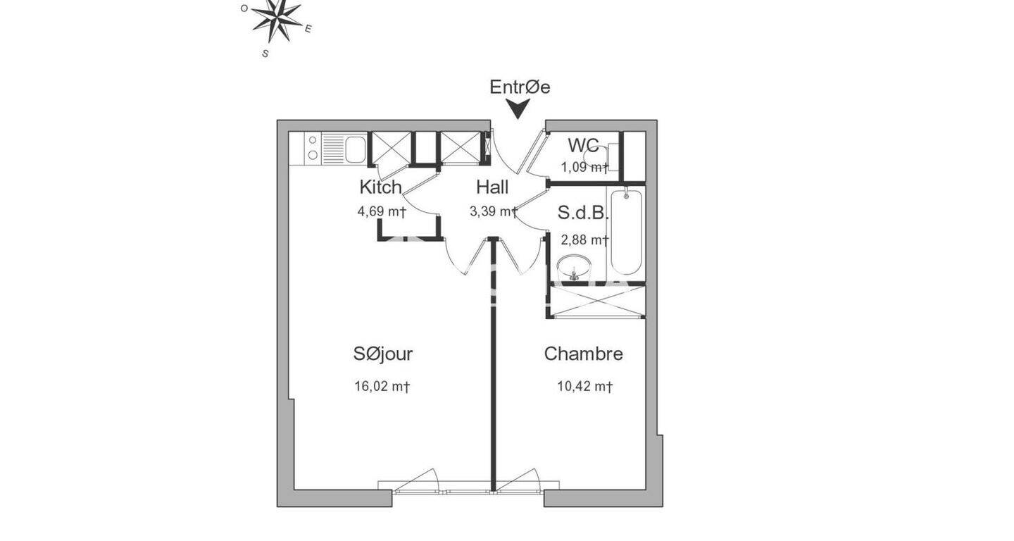 Appartement 2 pièces 38 m² · à Maisons-Alfort · 38,5 m² · 947 €/mois