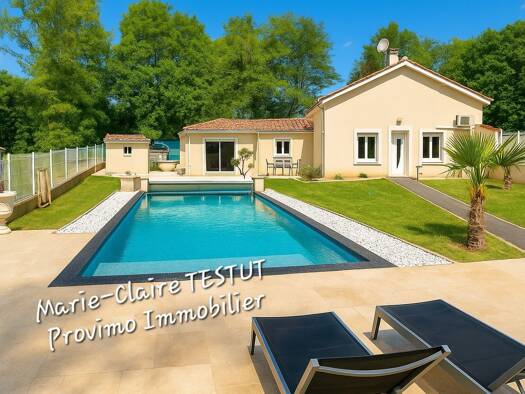 Maison de plain-pied à vendre 299 000 € 4 pièces 3 chambres 115 m² 10 000 m² de terrain Agen 47000