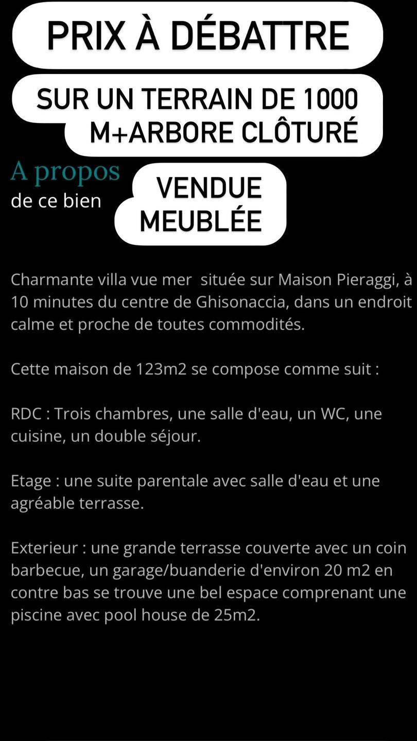 Maison 6 pièces 123 m² · à Ghisonaccia · 123 m² · 430 000 €